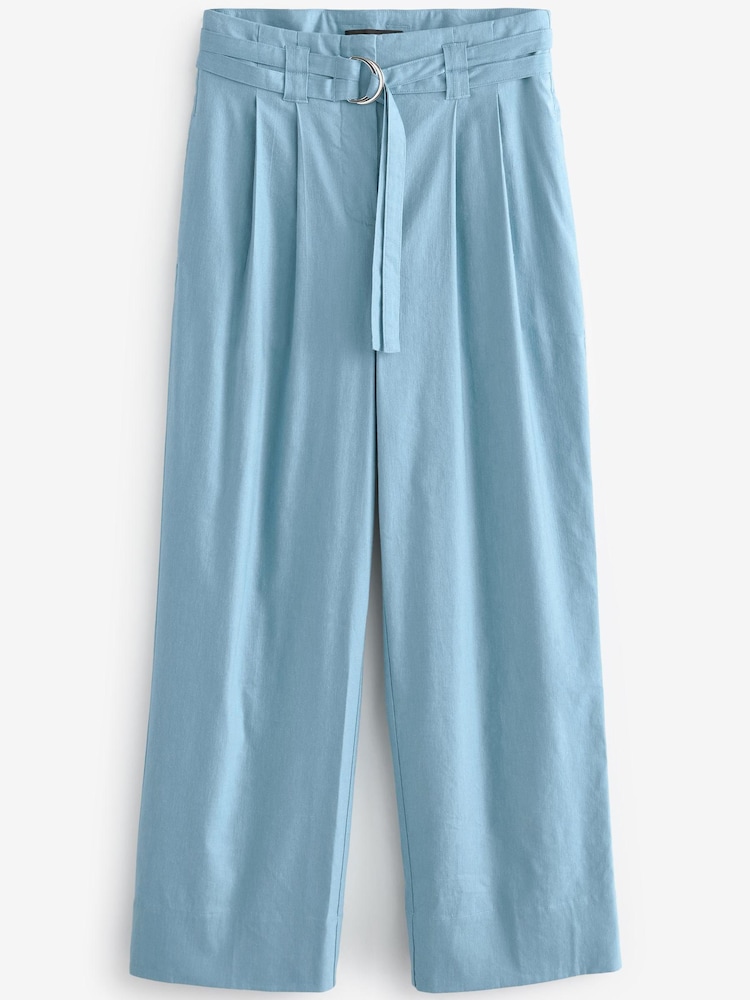 Blue D Ring Belted Crop Trousers - Image 2 of 2