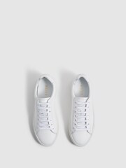 Reiss White Finley Leather Trainers - Image 4 of 7