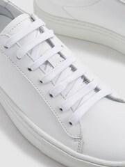 Reiss White Finley Leather Trainers - Image 5 of 7