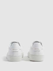 Reiss White Finley Leather Trainers - Image 6 of 7