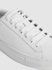 Reiss White Finley Leather Trainers - Image 7 of 7