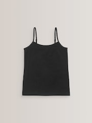 Black 3 Pack Elastic Strappy Cami Vest (1.5-16yrs) - Image 3 of 6