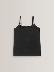 Black 3 Pack Elastic Strappy Cami Vest (1.5-16yrs) - Image 5 of 6