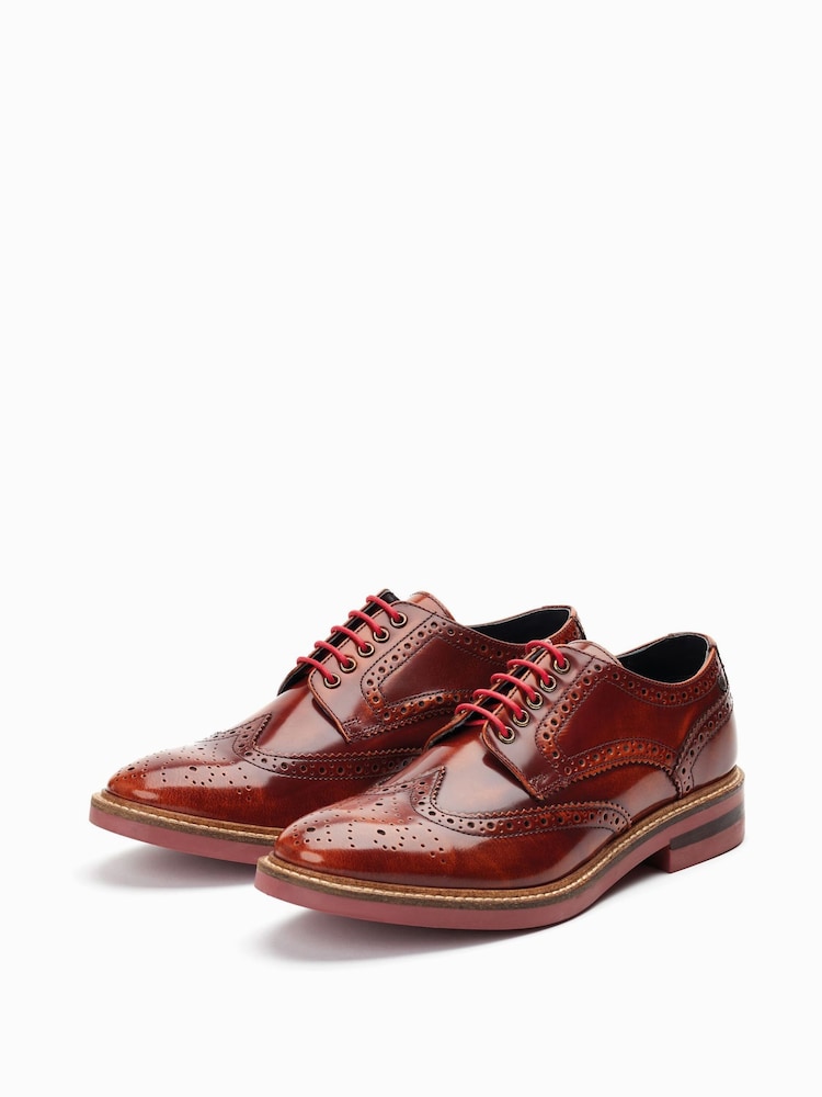 Beige - Chaussures Base London Woburn à lacets - Image 3 of 6