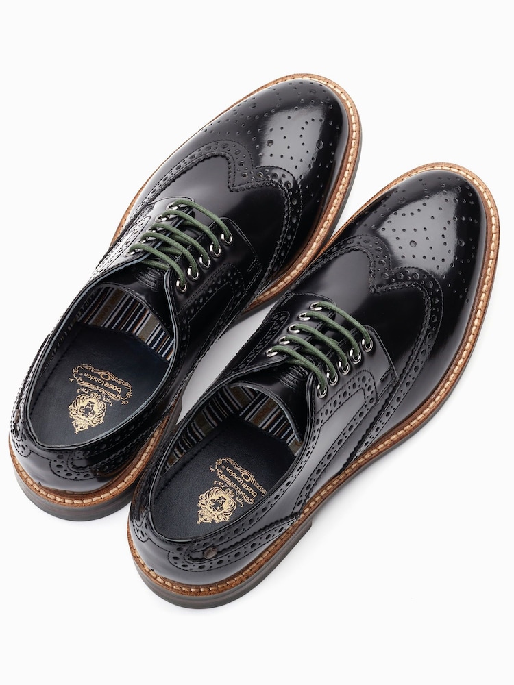 Noir - Chaussures Base London Woburn à lacets - Image 4 of 6