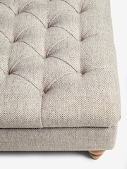 Buttoned Chunky Weave Mid Natural Albury Large Footstool - Image 10 of 11