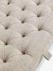 Buttoned Chunky Weave Mid Natural Albury Large Footstool - Image 11 of 11