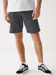 Black Marl Jersey Shorts With Zip Pockets - Image 1 of 7
