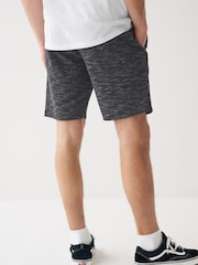 Black Marl Jersey Shorts With Zip Pockets - Image 3 of 7