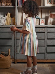 Pastel Rainbow Stripe Relaxed Dress (3-16yrs) - Image 2 of 5