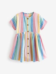 Pastel Rainbow Stripe Relaxed Dress (3-16yrs) - Image 4 of 5