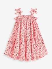 Red Ditsy Tie Shoulder Printed Summer Dress (3-16yrs) - Image 5 of 6