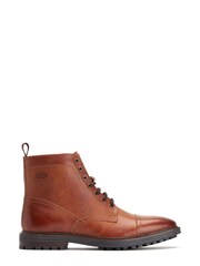 Base London Brown Tommy Toe Cap Boots - Image 1 of 3
