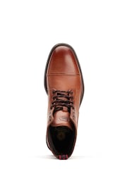 Base London Brown Tommy Toe Cap Boots - Image 3 of 3
