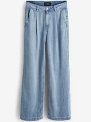 Light Blue Super Soft Lyocell Wide Leg Trousers - Image 5 of 5