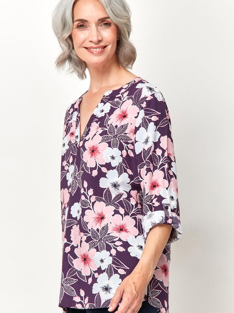 Spirit Blue Floral Overhead Shirt - Image 1 of 4