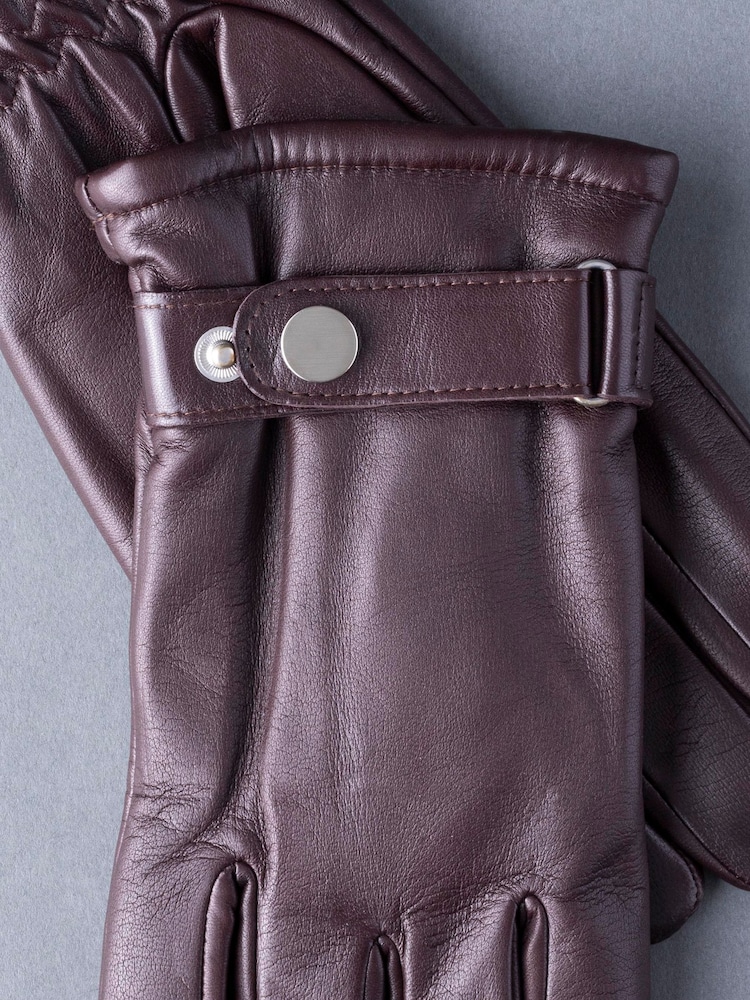 Lakeland Leather Cognac Martin Leather Gloves - Image 3 of 4