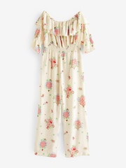 Celia Birtwell Maison Marigold Cream Ruffle Bardot Jumpsuit - Image 5 of 5