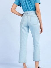 Bleach Blue Cropped Kick Flare Jeans - Image 4 of 5