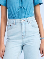 Bleach Blue Cropped Kick Flare Jeans - Image 5 of 5
