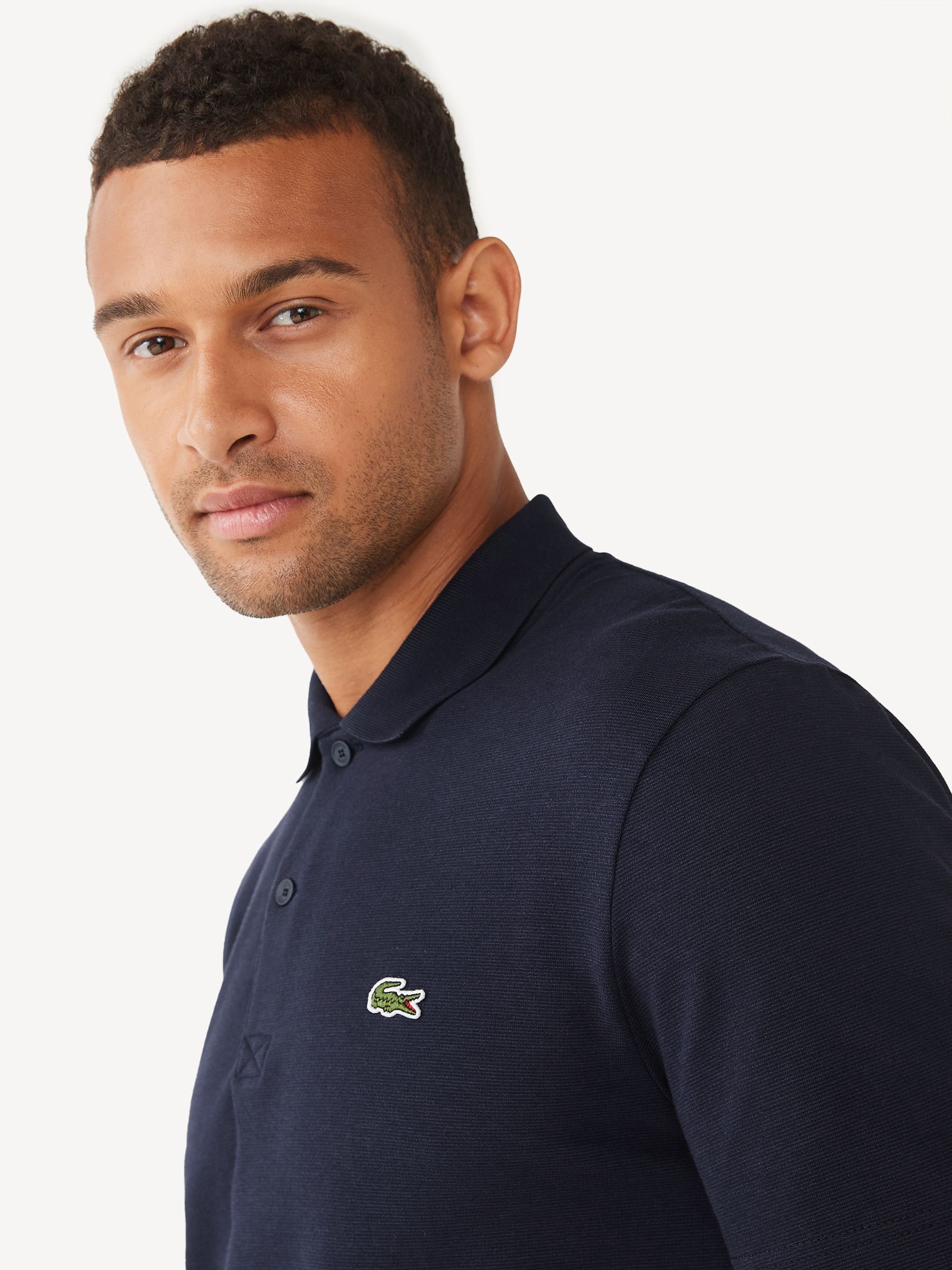 Navy lacoste shirt cheap