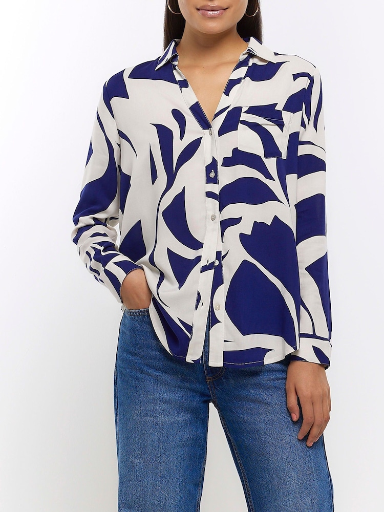 Cămașă River Island cu imprimeu abstract - Imaginea 1 din 1