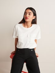 Ecru White Short Sleeve Pocket T-Shirt - Image 1 of 3
