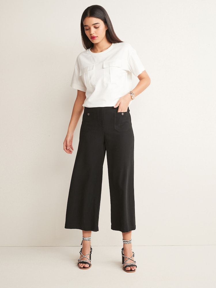 Ecru White Short Sleeve Pocket T-Shirt - Image 2 of 3 Ecru White Short Sleeve Pocket T-Shirt - Image 2 of 3