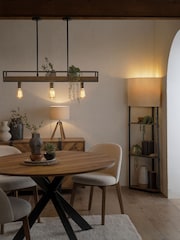 Brown Bronx Wood Tripod Table Lamp - Image 5 of 7