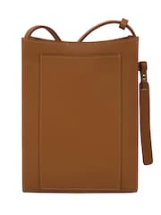 Pure Luxuries London Barton Vegetable Tanned Leather Cross-Body Phone Bag - Image 4 of 5