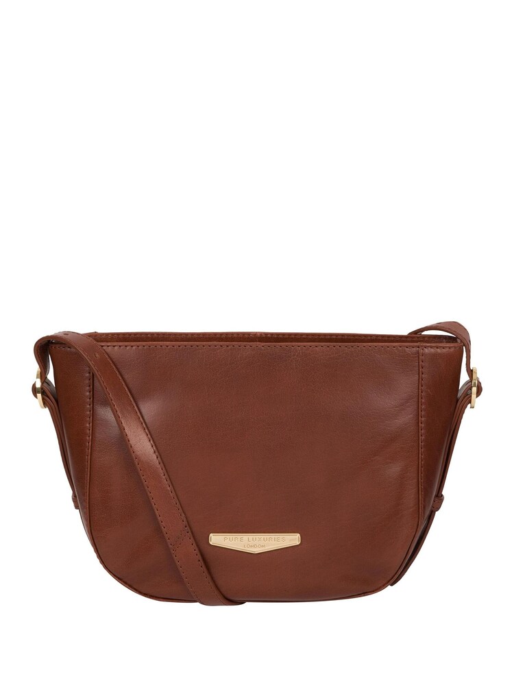 Pure Luxuries London Kaye Vegetable-Tanned Leather Shoulder Bag - Image 1 de 5 Pure Luxuries London Kaye Vegetable-Tanned Leather Shoulder Bag - Image 1 de 5