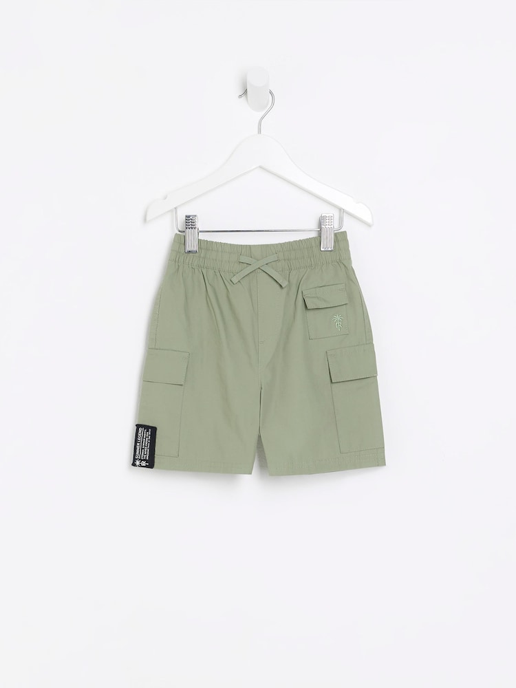 River Island Green Boys Cargo Shorts - Image 1 of 4