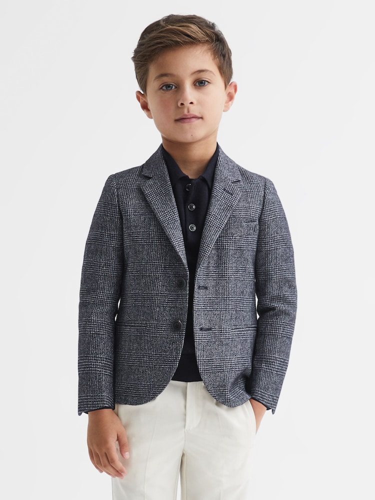 Reiss Babbington Einreihiger, karierter Blazer - Bild 1 von 1 Reiss Babbington Einreihiger, karierter Blazer - Bild 1 von 1