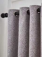Hyperion Champagne Gold Eros Chenille Jacquard Weighted Eyelet Curtains - Image 4 of 4
