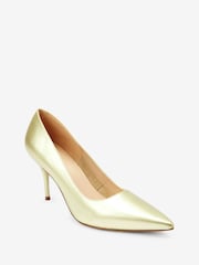 Gold Regular/Wide Fit Forever Comfort® Leather Court Shoes - Image 4 of 7