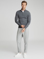 Reiss Blue Blackhall Merino Wool Zip Neck Jumpers 2 Pack - Image 6 of 7