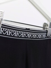 River Island Black Mini Girls Heart Waistband 100% Cotton Leggings - Image 4 of 6