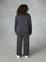 Live Unlimited Grey Marl Jersey Waterfall Cardigan - Image 4 of 6