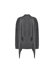 Live Unlimited Grey Marl Jersey Waterfall Cardigan - Image 6 of 6