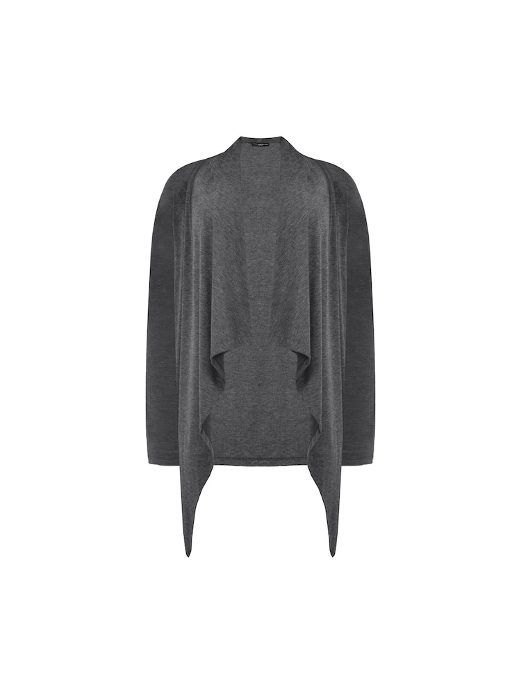 Live Unlimited Grey Marl Jersey Waterfall Cardigan - Image 6 of 6
