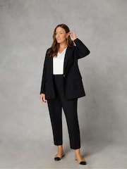Live Unlimited Black Curve Petite Stretch Tapered Trousers - Image 1 of 4