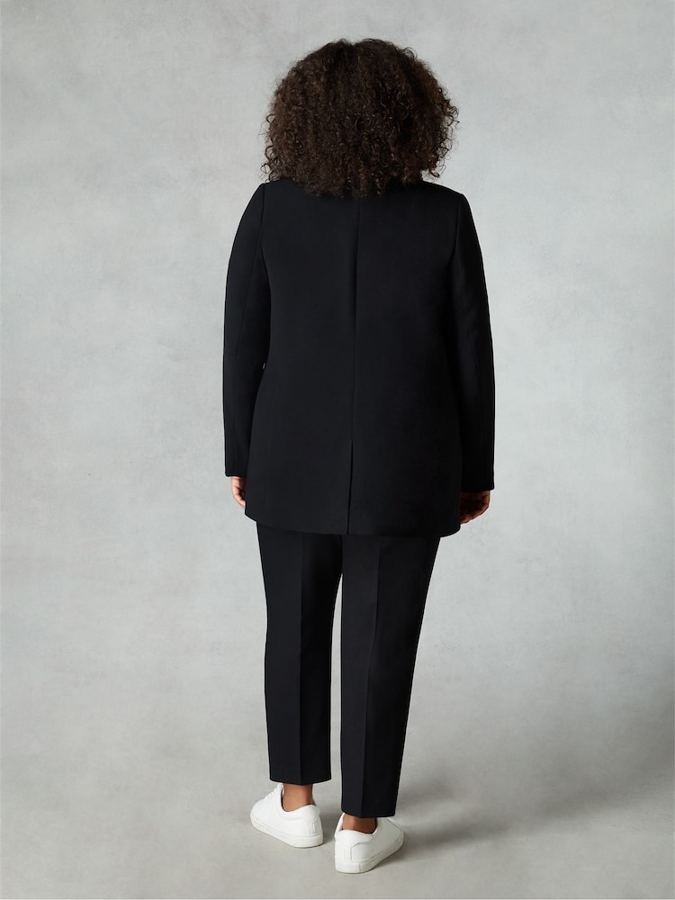 Live Unlimited Black Curve Stretch Tapered Regular Length Trousers - Image 2 of 4