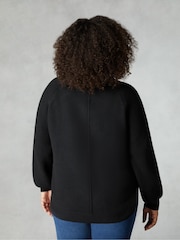Live Unlimited Black Textured V-Neck Jumper - Image 2 of 4