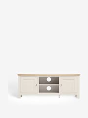 Cream Malvern Oak Effect Up to 60 inch Slim TV Unit - Image 5 of 7