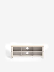 Cream Malvern Oak Effect Up to 60 inch Slim TV Unit - Image 6 of 7