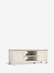 Cream Malvern Oak Effect Up to 60 inch Slim TV Unit - Image 7 of 7