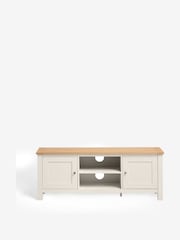 Cream Malvern Oak Effect Up to 60 inch Slim TV Unit - Image 9 of 11