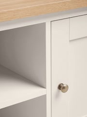 Cream Malvern Oak Effect Up to 60 inch Slim TV Unit - Image 10 of 11