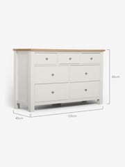 Chalk Malvern Paint Effect 7 Drawer Chest of Drawers - Image 7 of 8