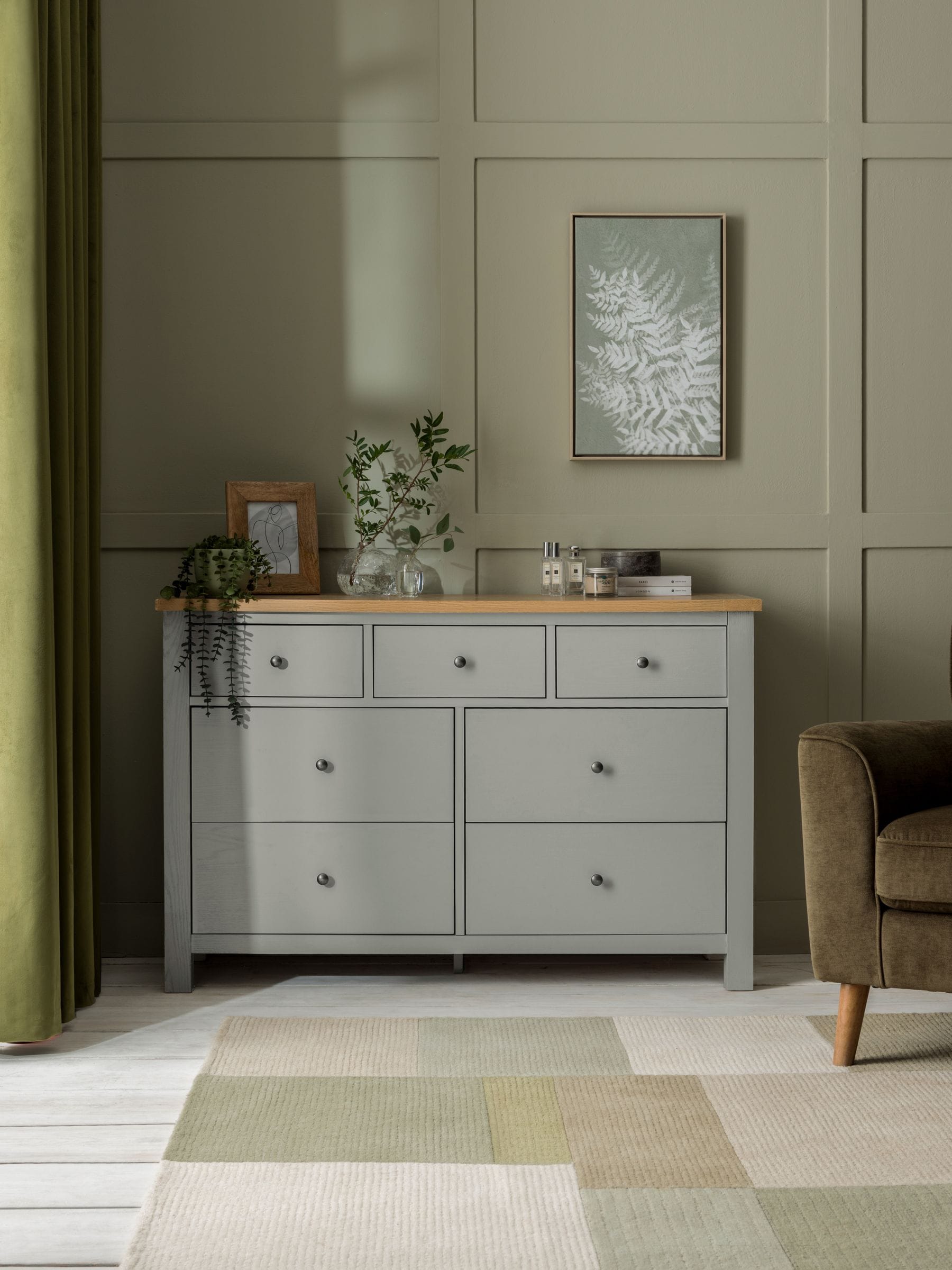 Buy Dove Grey Malvern Paint Effect 7 Drawer Chest of Drawers from the Next UK online shop